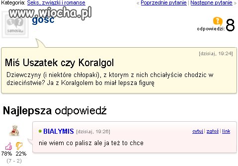 Uszatek czy Koralgol