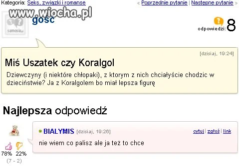 Uszatek czy Koralgol