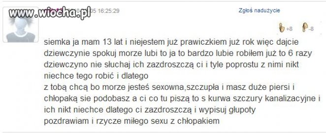 Ludziom się pi*rdoli w bani, szczególnie 13-latkom
