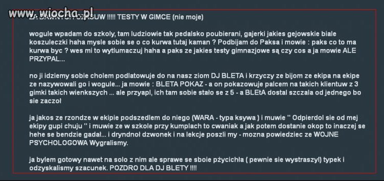 14 letni ganster opisuje swoje życie na stronce
