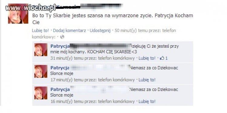 "Bo to Ty Skarbie jestes szansa na..."