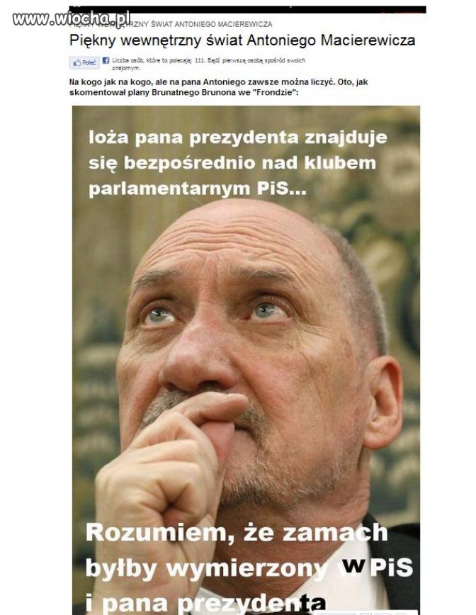 Piękny wewnętrzny świat Antoniego Macierewicza 