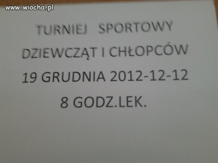 To którego ten turniej?