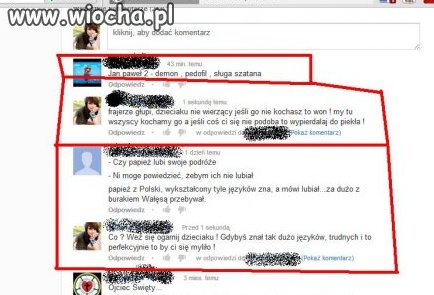 OBRAZA DLA KOCHANEGO JANA PAWŁA II WSTYD DLA NAS !