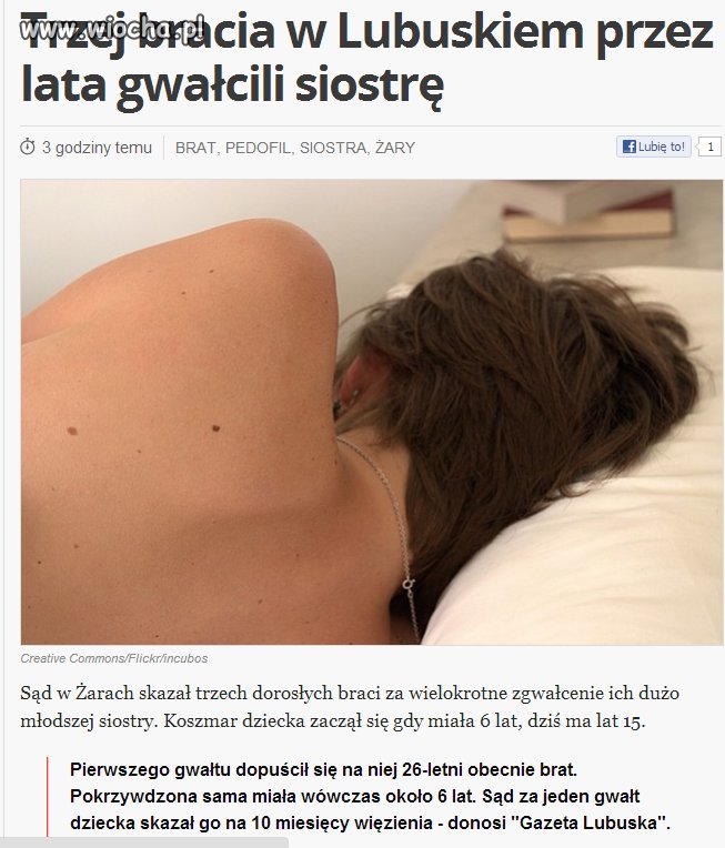 Bracia gwałcili swoją młodszą siostrę...