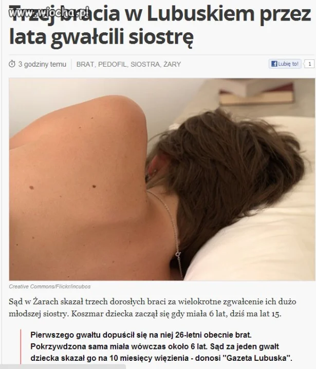 Bracia gwałcili swoją młodszą siostrę...