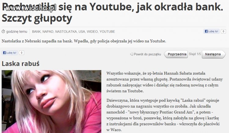Okradła bank, ukradła samochód...