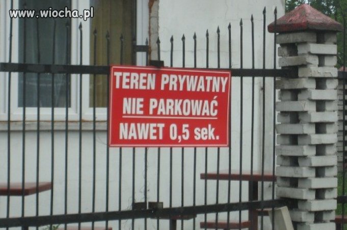 Nie parkować...