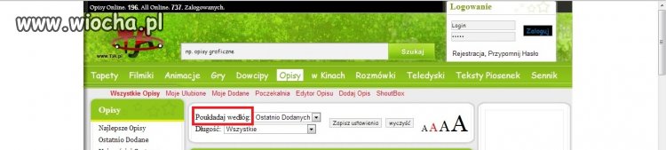 Poukładaj "wedłóg"