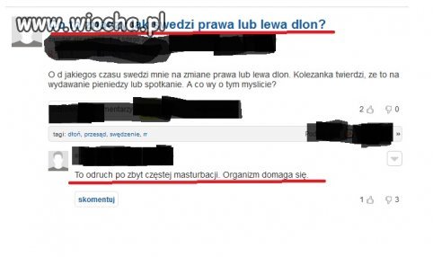 Dłoń hahahha... lewa czy prawa?