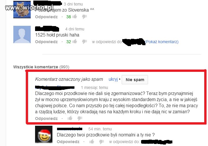 Na takie komentarze i pisane przez samych polaków