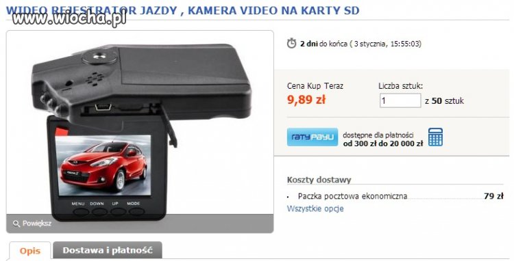 Zdziwiony ceną rejestratora w porównaniu z innymi 