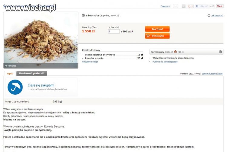 Swięte wióry brzozy smoleńskiej...