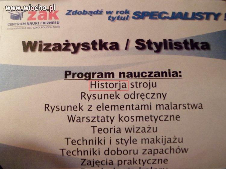 "Historja" stroju