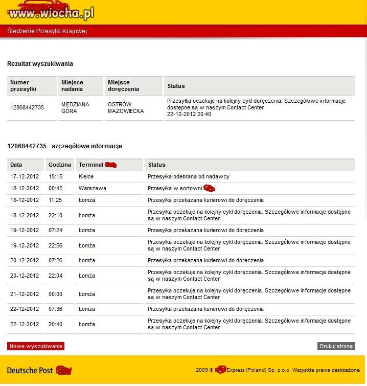 Jedna z czołowych firm kurierskich 