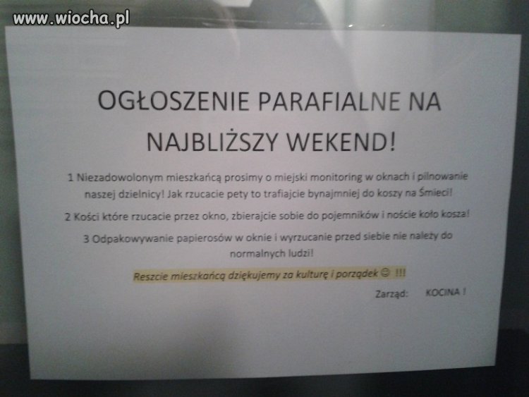 Ogłoszenie parafialne