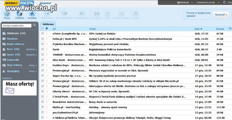 Wiocha to spam jaki rozsyła INTERIA