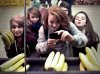 Zdjęcie w lustrze w alejce z bananami.. 