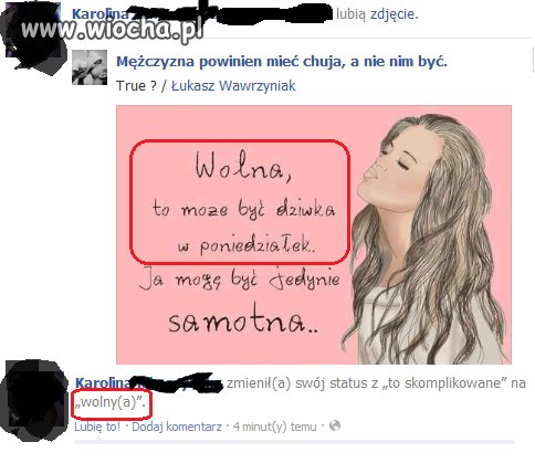 Jednak będę wolna w poniedziałek