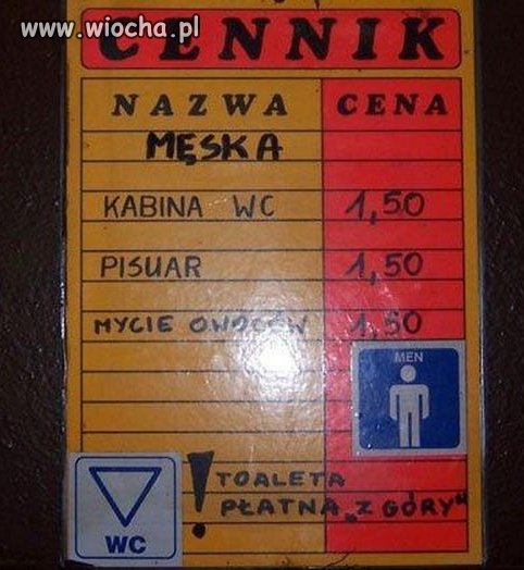 Cennik w wc