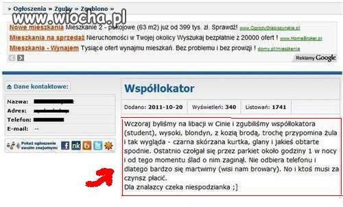 Zaginiony współlokator 