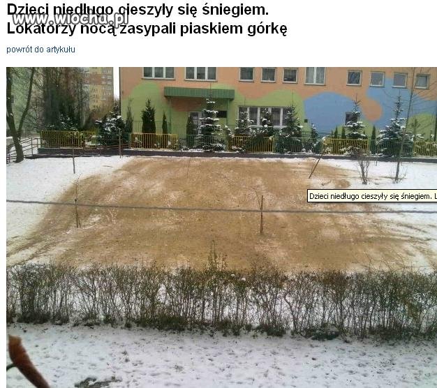 Zakaz gry w piłkę, bitwy na śnieżki, zjeżdżania...