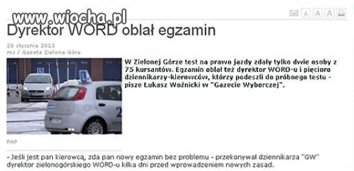 Nowy egzamin na prawko.