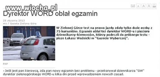 Nowy egzamin na prawko.