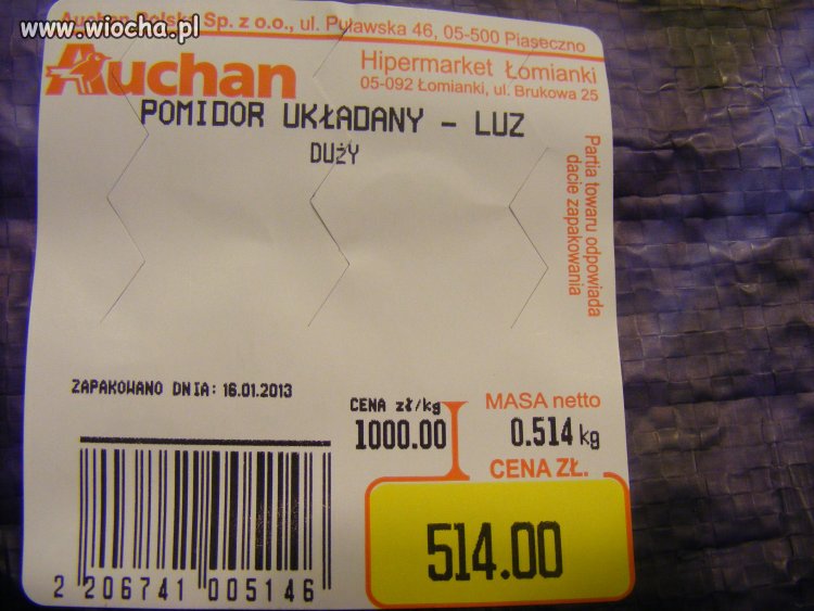 Pomidorki w Auchan