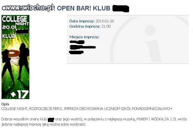 Wódka Piwo + 17 latkowie
