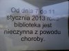 Biblioteka nieczynna z powodu choroby .