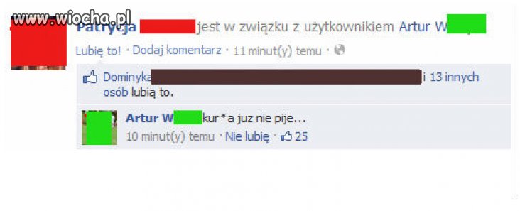 Tak to jest za dużo wypić i nic nie pamiętać...