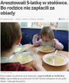Skandal!Aresztowali 5 latkę w stołówce.. 