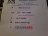 Ulotka z ZUSu - gof.pl zamiast gov.pl