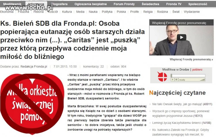 Chwała Caritasowi za to co robi.