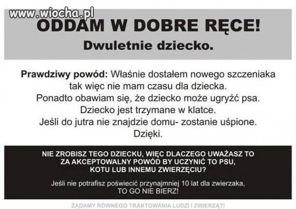 Skoro nie zrobisz tego dziecku..