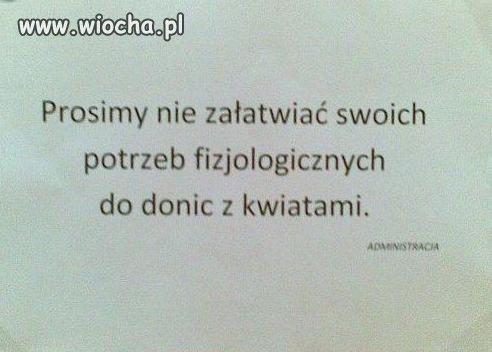 Nie załatwiaj swoich potrzeb 