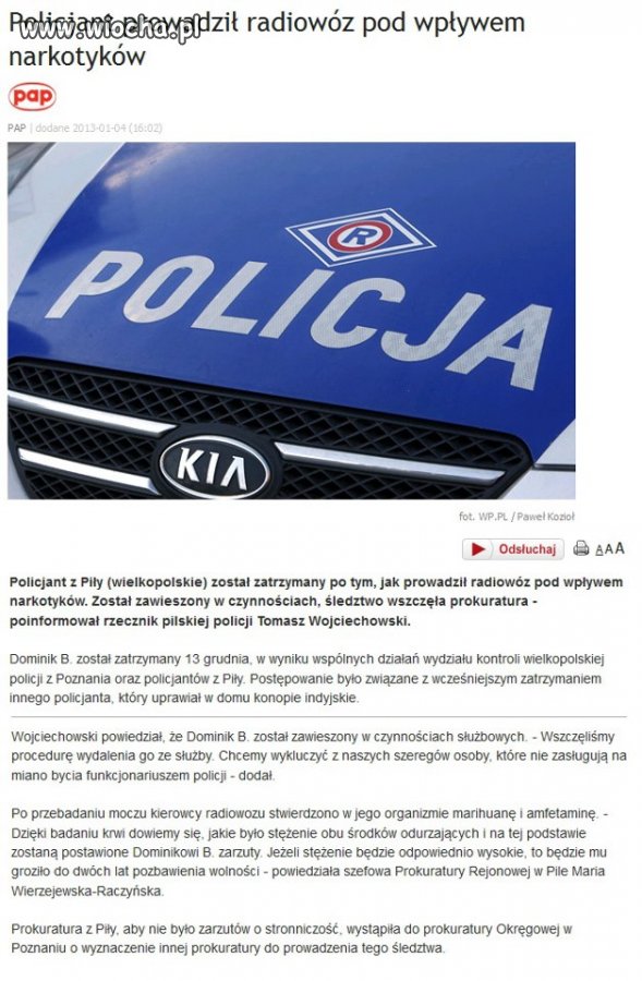 Stróże prawa.. (a Ty za grama idziesz siedzieć..)