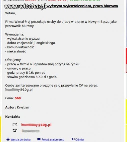 Interesująca oferta pracy dla studentów