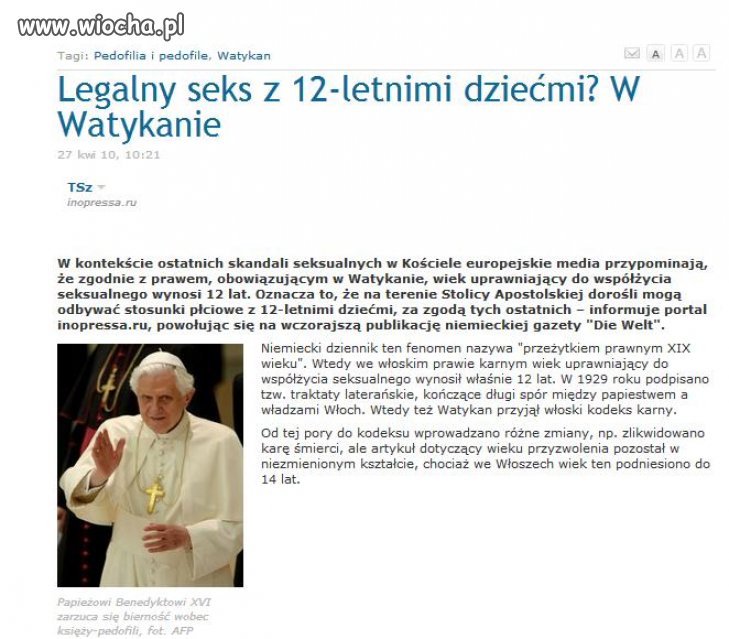 Legalny seks z 12-letnimi dziećmi 