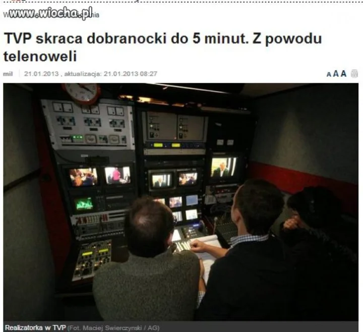 TVP skraca dobranocki do 5 minut...