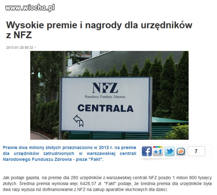 NFZ. Premie i nagrody dla ich urzędników