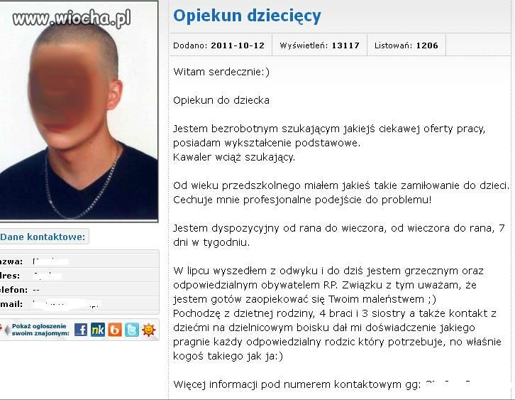 Idealny opiekun dziecięcy 