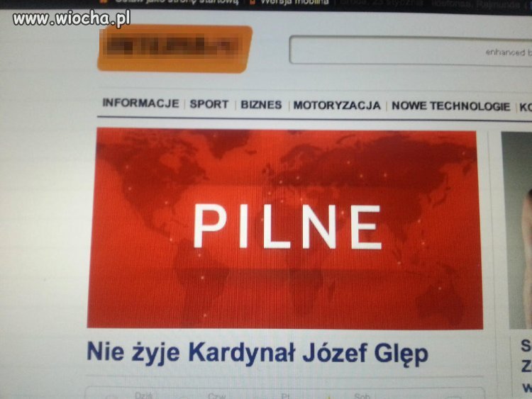Świeży "nius" na interii. 