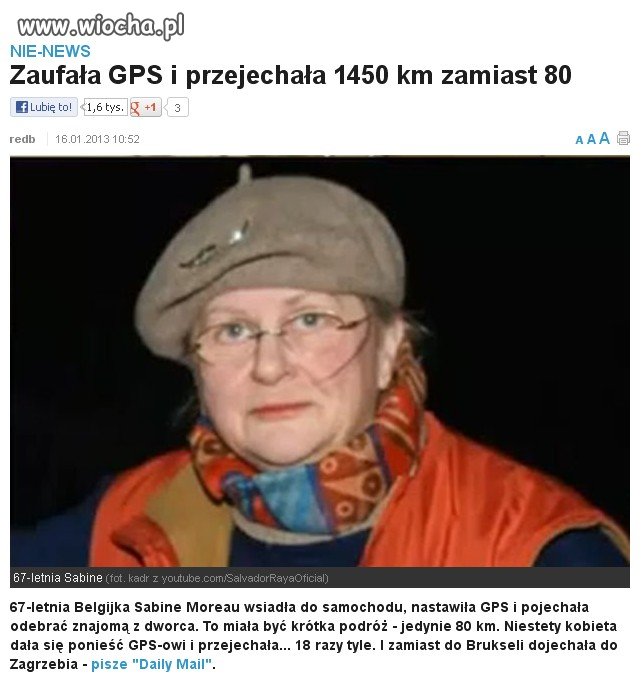 Tak to jest jak się za bardzo ufa nawigacji...
