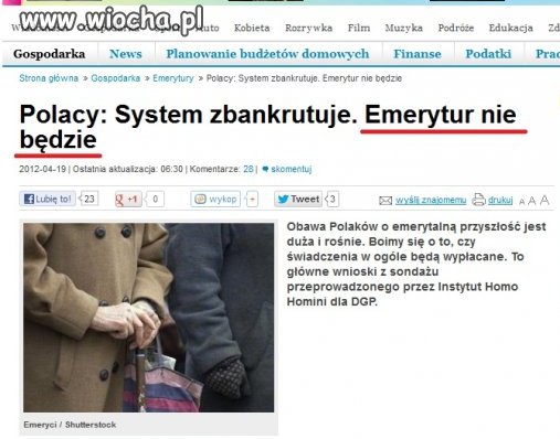 Nie odłożysz na życie to umrzesz z głodu...