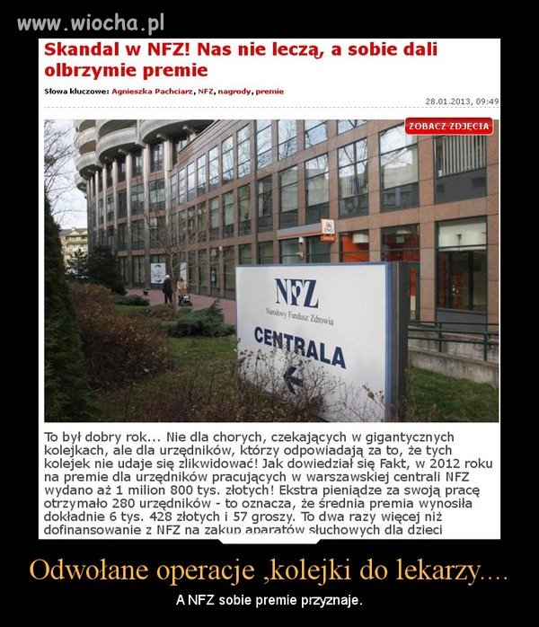 NFZ nas okrada.