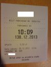 Bilet parkingowy 
