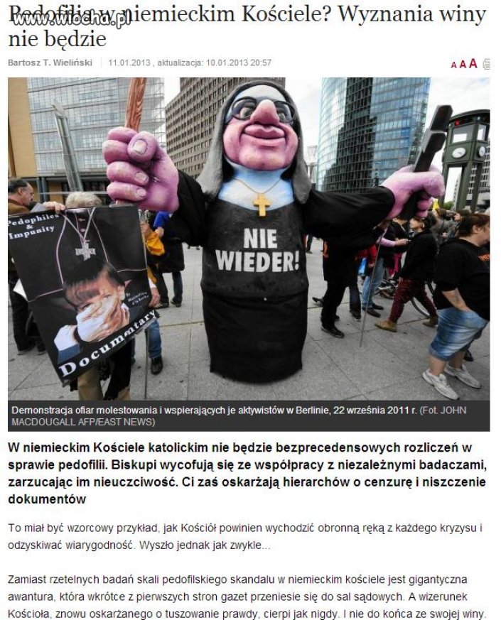 Pedofilia w niemieckim kościele 