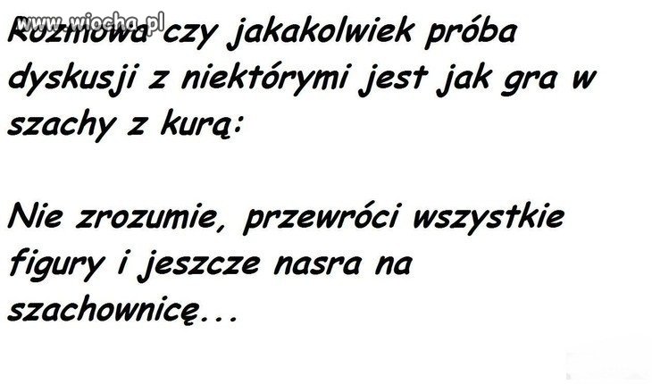 Uniwersalny wzór dyskusji naszych polityków